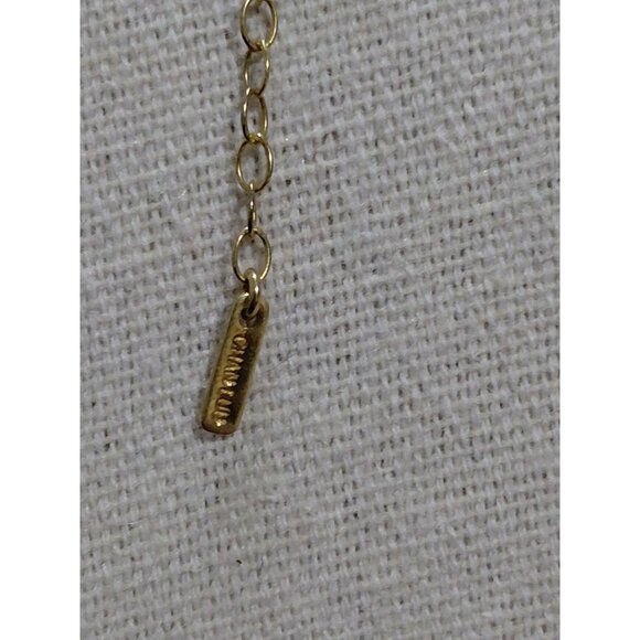 Chan Luu Gold Over Sterling Mirage Coin Pendant Necklace 16-18" Blue Stone - Picture 6 of 8